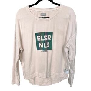 Elias Rumelis Graphic Pale Pink Long Sleeve Tee - S